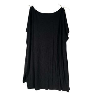 Tahari Black Flowy Short Sleeve Tee Medium –‎ 583